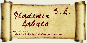Vladimir Labalo vizit kartica